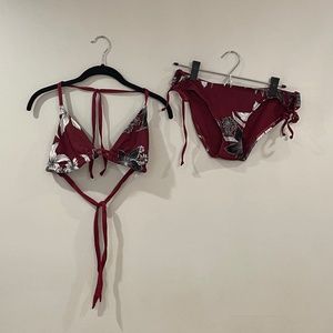 Maroon String Bikini Set (M)